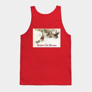 Yule Greetings Rabbits - Beatrix Potter Tank Top